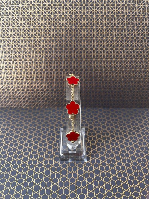 Set de bijuterii stil Van Cleef & Arpels, Rosu