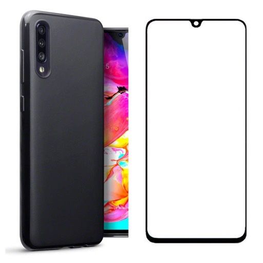 Samsung A10/A40/A50/A70 - Pack Husa Silicon + Folie Sticla 11D Safe