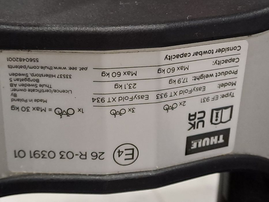 Сгъваем багажник за велосипеди THULE Easy Fold XT 933