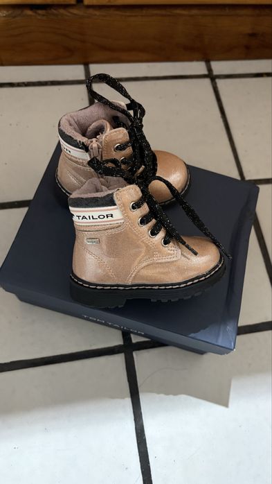 Детски зимни боти розов лак с брокат Tom Tailor