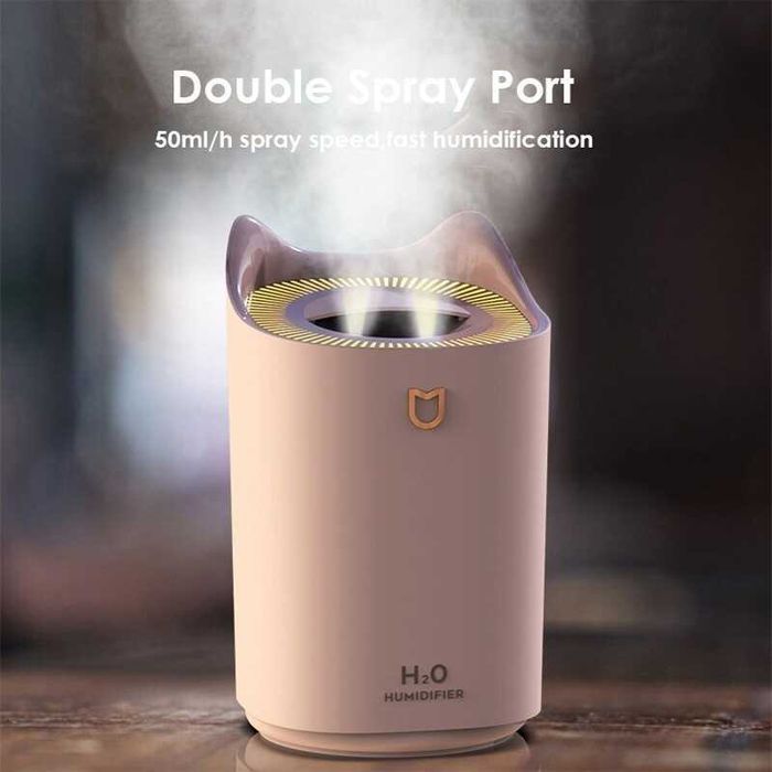 Овлажнител за въздух с два изпарителя, 3300 мл, 80 мл/ч, 15х25 см