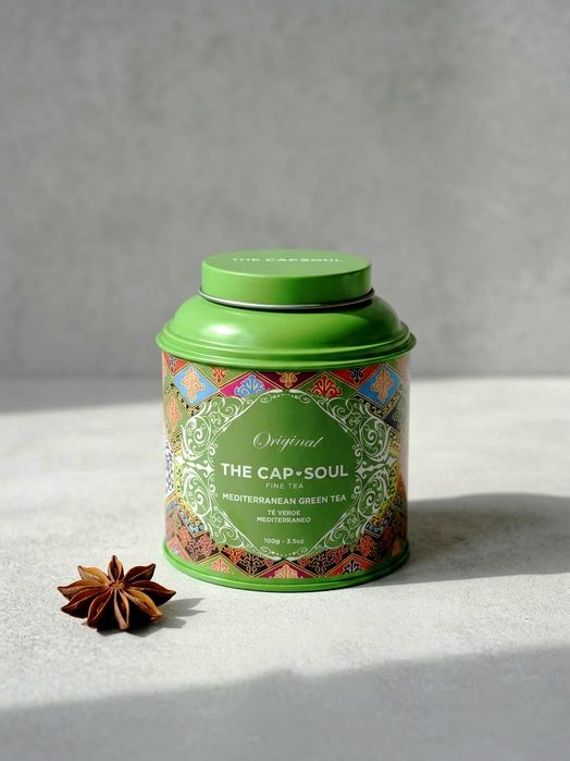 Ceai verde premium The Capisoul Mediterranean Green Tea 100g - Cutie metalică