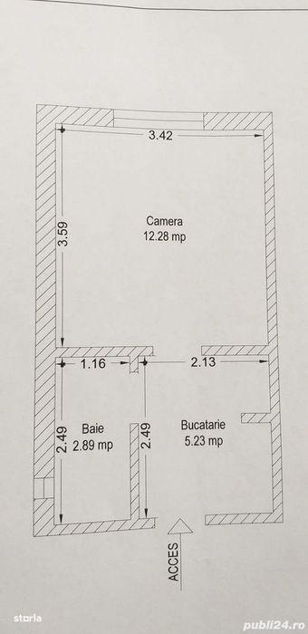garsoniera zona Buziasului