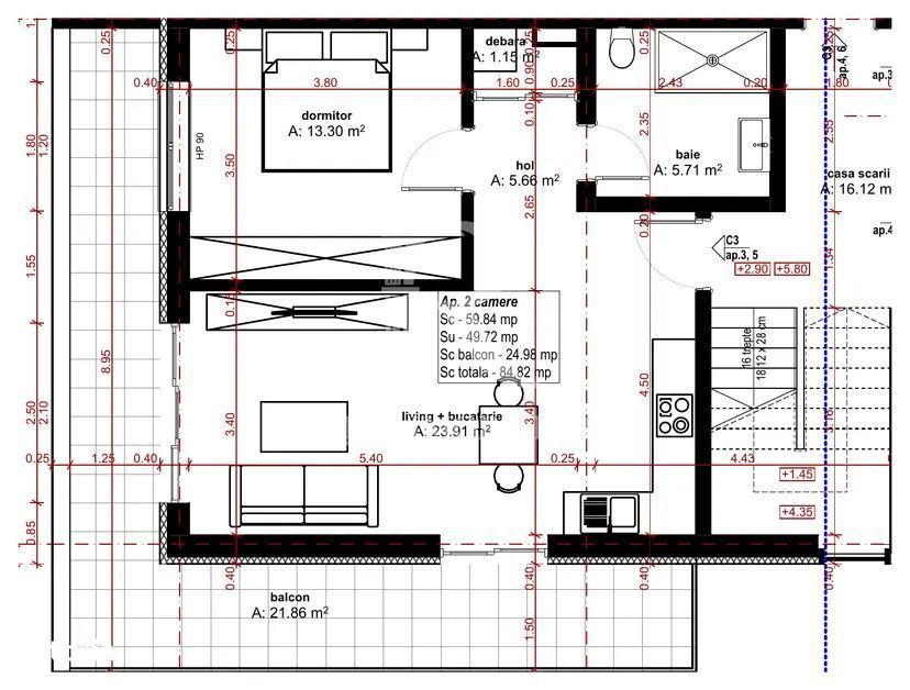 Apartament cu 2 camere | Etajul 1 | 50 utili | Bloc nou | Oradea — fotografia 1