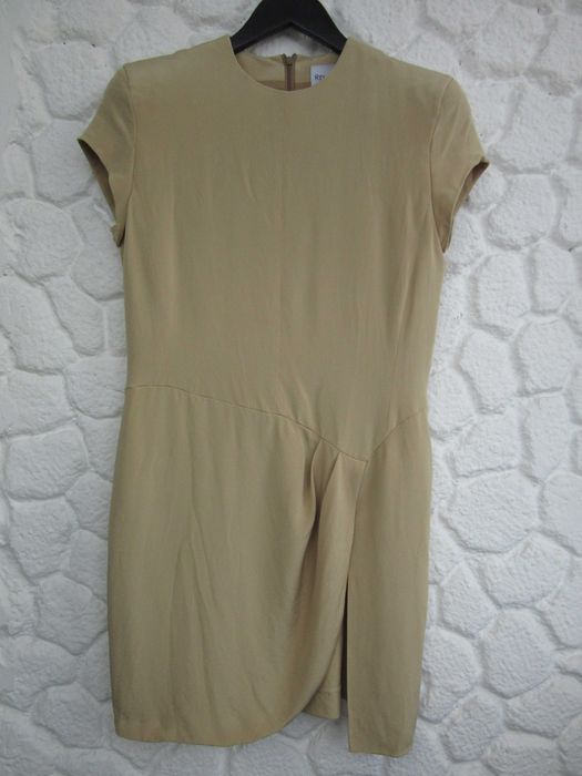 Rochie matase naturala bej nude crem Rena Lange
