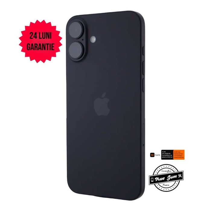 iPhone 16+ 128GB / 256GB Black - GARANTIE 24 LUNI | TrueGSM