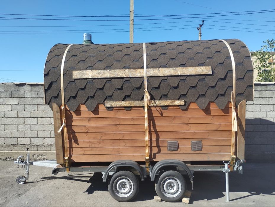 Баня с прицепом
