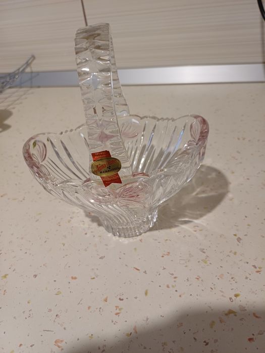 Coșuleț bomboniera de cristal