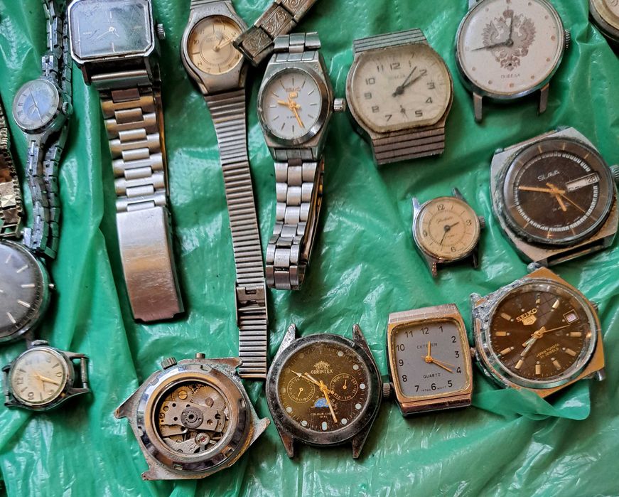 Лот ръчни механични часовници ,НЕ РАБОТЯТ - Orient,Cetizen,Seiko и др.