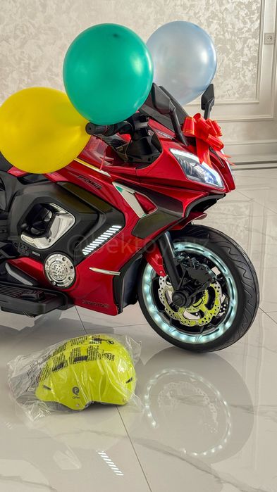 Детский мотоцикл Yamaha 24V Bluetooth EVA и подсветкой 3-7 лет до 30кг