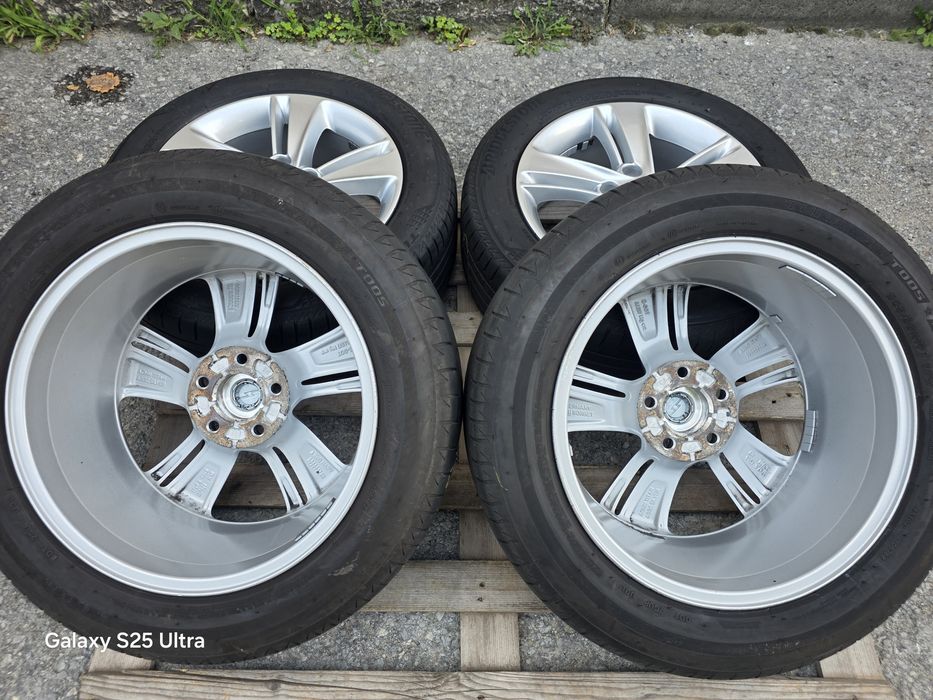 Лети джанти 17ки 5х115 Opel, Chevrolet + летни гуми 225/55/17 Bridgestone