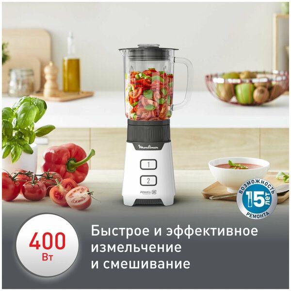 Стационарный блендер Moulinex Minimix LM16L110 (белый/черный)