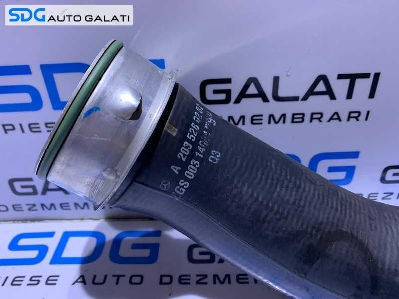 Furtun Conducta Presiune Aer Radiator Intercooler Mercedes Benz W203 C Class C200 C220 2.2 CDI 2000 - 2007 Cod A2035280282