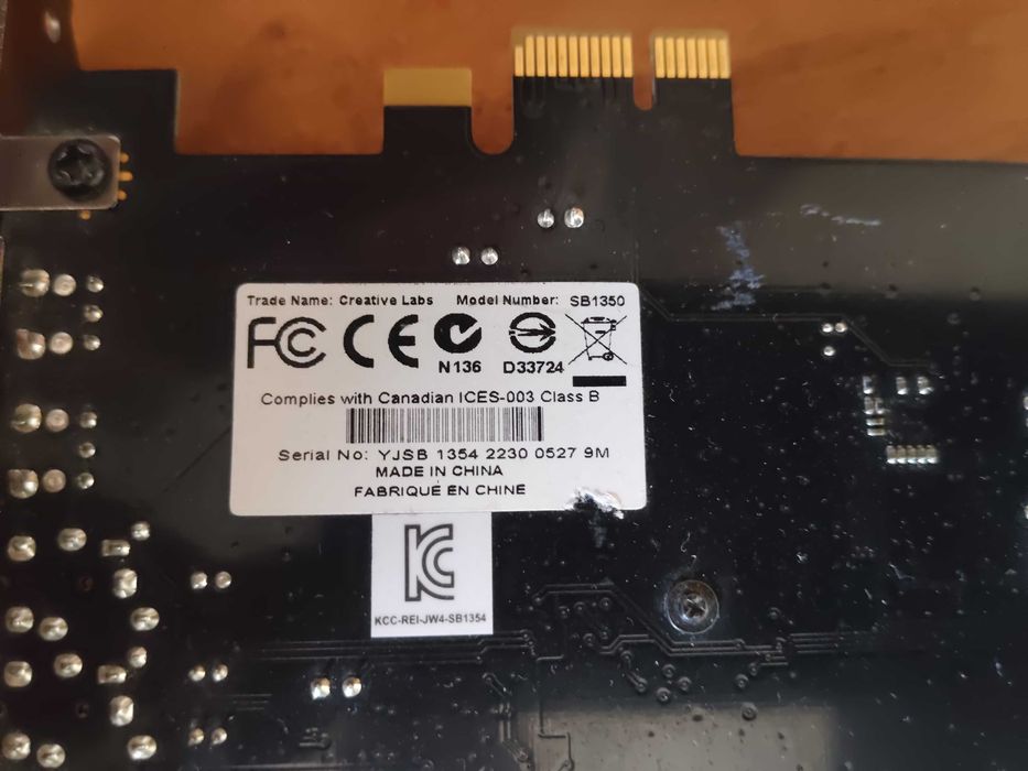 Звукова карта Creative  PCI-E, PCI