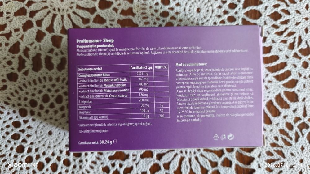 Vitamine  Prohumano stressdefense și sleep