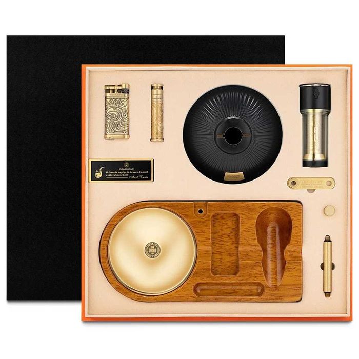 Пепелник за лула, Cigarloong, Запалка с вграден преса стик, Абажур