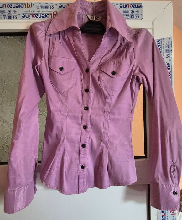 Елегантна лилава риза