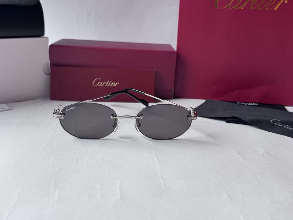 Ochelari de soare Cartier Oval-Rimless CT0579S 145, Noi