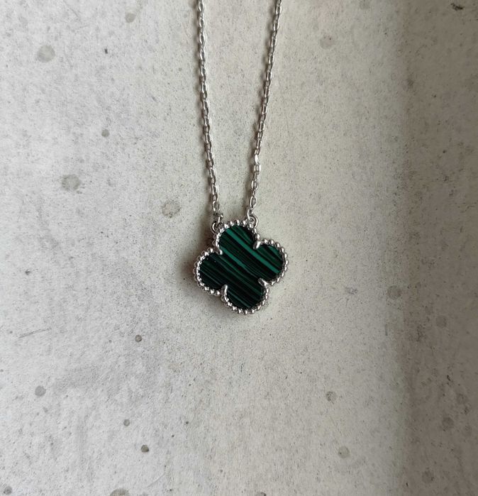 Дамско колие с детелина от зелен малахит - Van Cleef & Arpels VCA