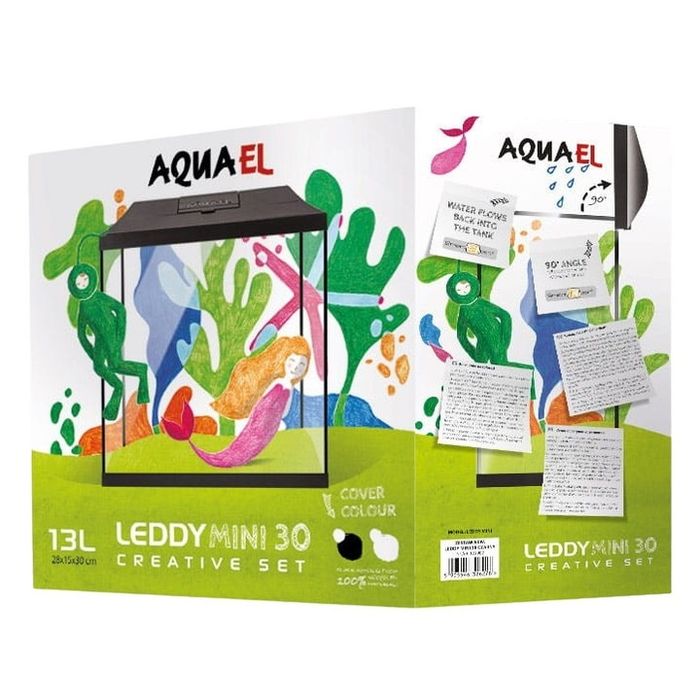 Set Acvariu Capac Aquael Leddy Mini 30 negru 13l