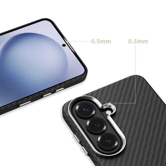 Tech-protect ion carbon magsafe за samsung galaxy s26 - black/silver