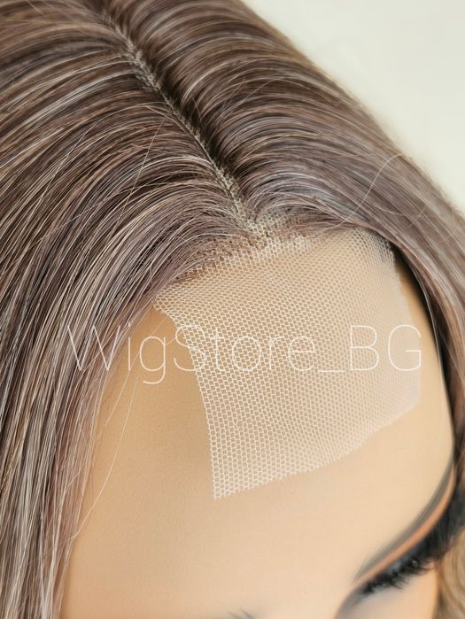 Lace front Руса къдрава перука 67см
