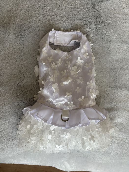 Кучешка рокля, бяла Masha and Dasha