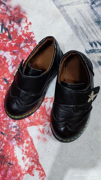 Кожаные туфли для мальчика. Размер 23