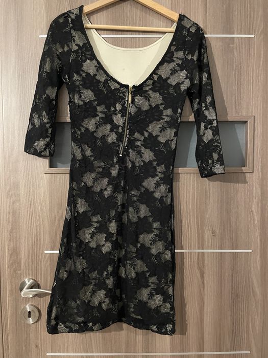Rochie cu dantela, S, Negru