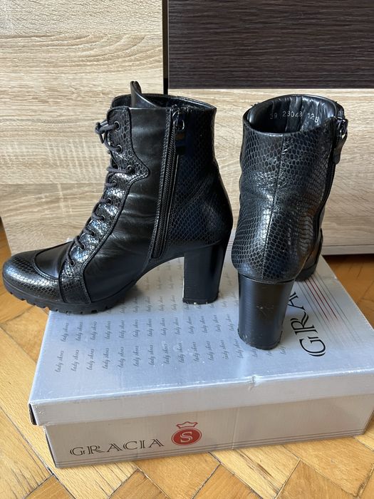 Черни боти, естествена кожа, 38 н-р реално