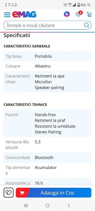 SONY XB100 BT boxă bluetooth pairing system impecabila