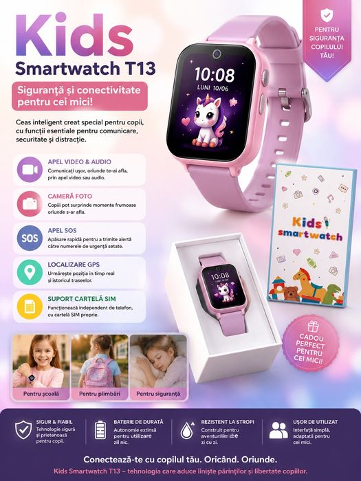 Smartwatch T13 pentru fetițe
