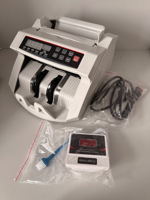 Брояч на банкноти с LED дисплей, професионален брояч с детектор