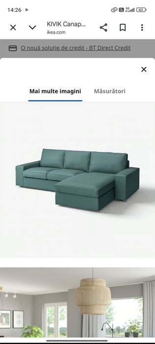 2 canapele kivik Ikea 3 și 2 locuri