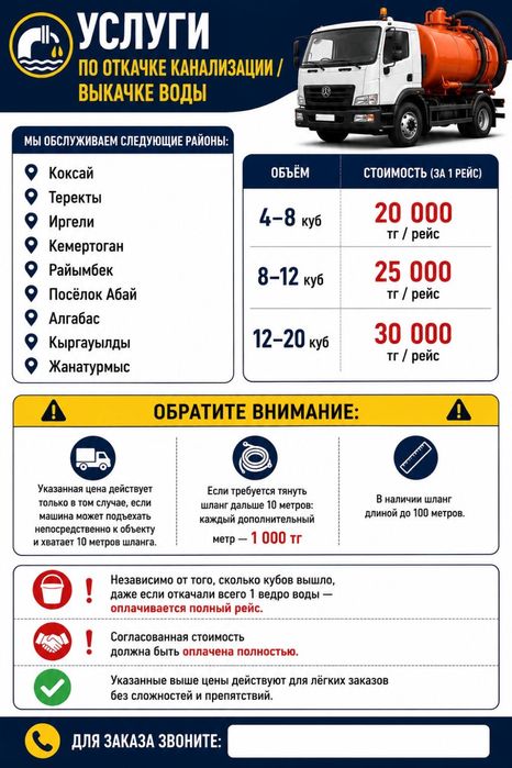 Откачка септика 20-куб круглосуточно
