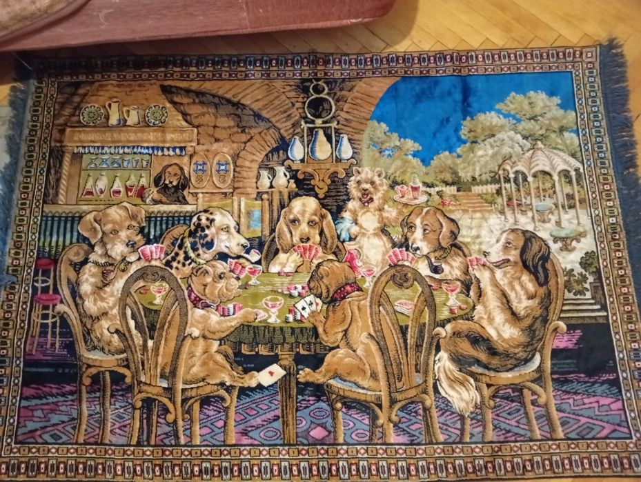 Carpete vechi   168/116 cm.Rapirea din serai.jocul de poker