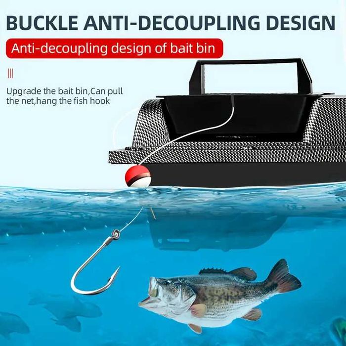 Интелигентна Рибарска Лодка за захранка GPS 40 точки и Нощни Светлини