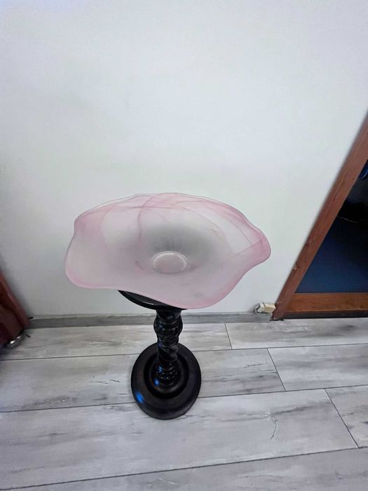Centru de masa bibelouri bibelou fructiera platou cristal bizonat MURANO vechi