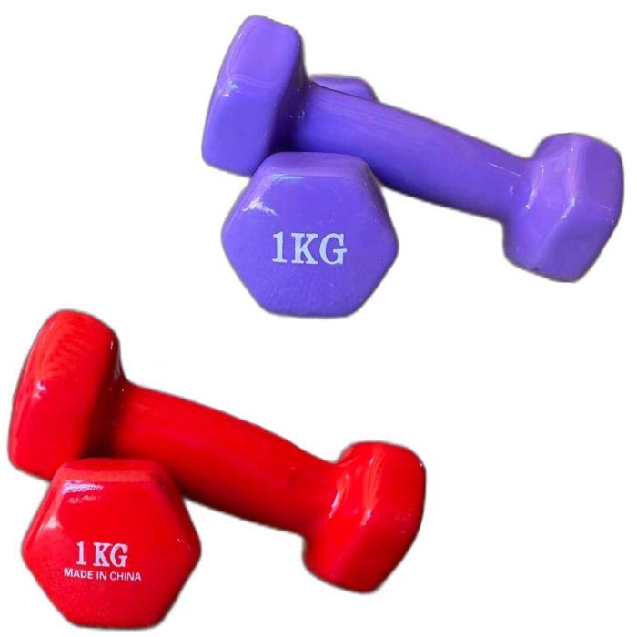 Гантели  китайский 1 кг пара.  резиновые гантели