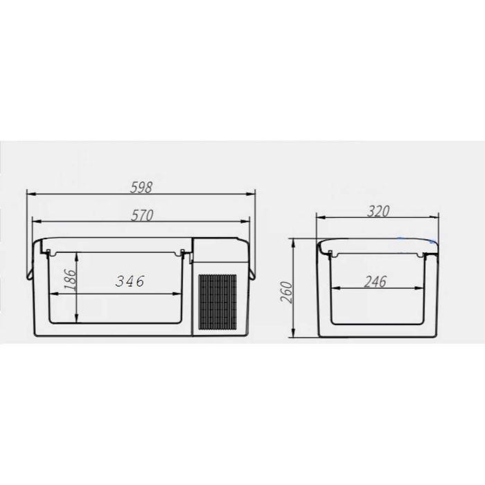 Frigider auto DenisNetwork™ 25l, dube, spații mici, congelare, 12/24V