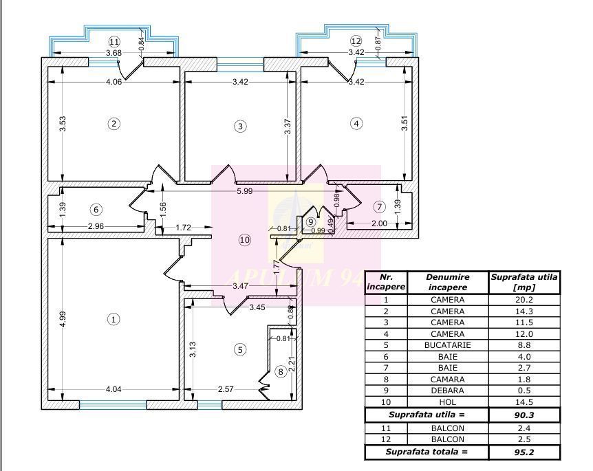 Apartament 4 camere Militari- Teatrul Masca.