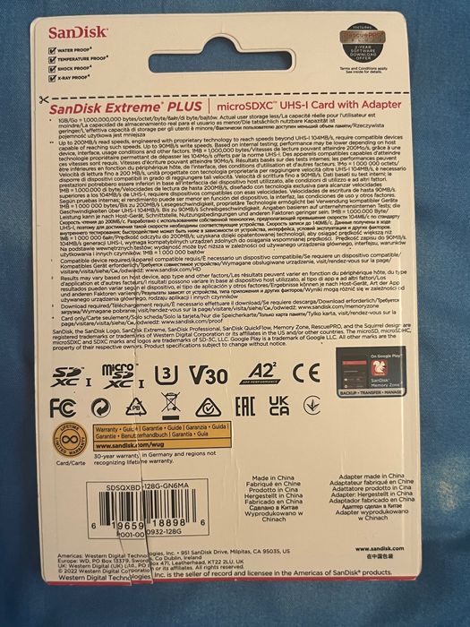 Карта с памет San disk 128Gb