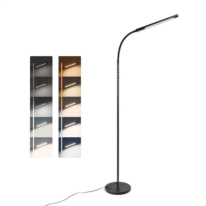 LED подова лампа 12W  tomons, димируема, трицветна, ф-я памет
