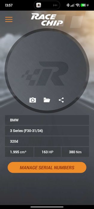 RaceChip GTS BMW f30 f31 f34 n47d20c  163 Cai  380 nm