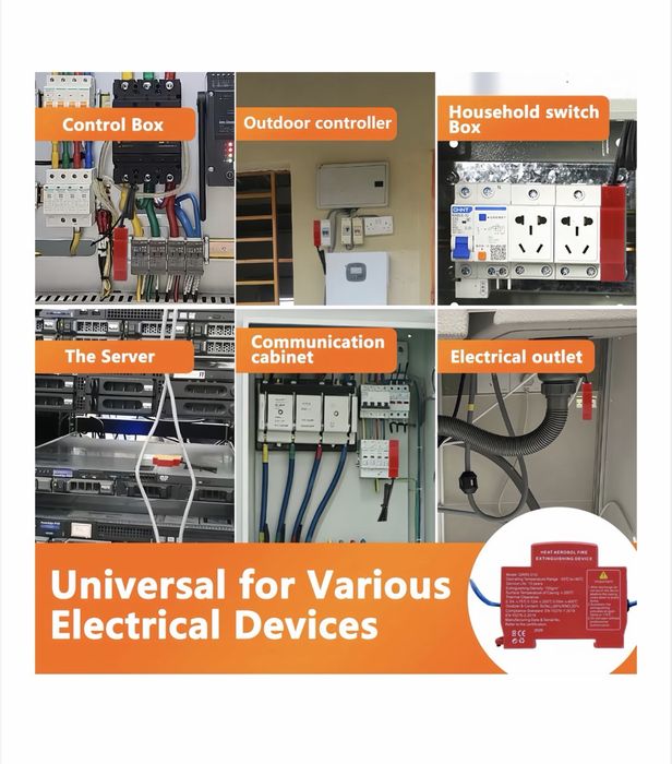 Dispozitiv autonom de stingere cu aerosoli pentru tablouri electrice