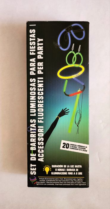 Set 20 betisoare luminoase multicolore