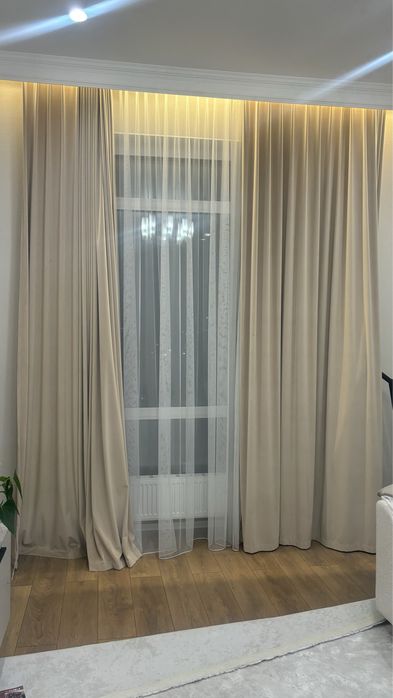 3 пары штор с тюлью