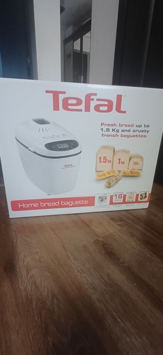Masina de paine Tefal Home Bread Baguette PF610138, 1600W, 1500 g, 16 programe, alb