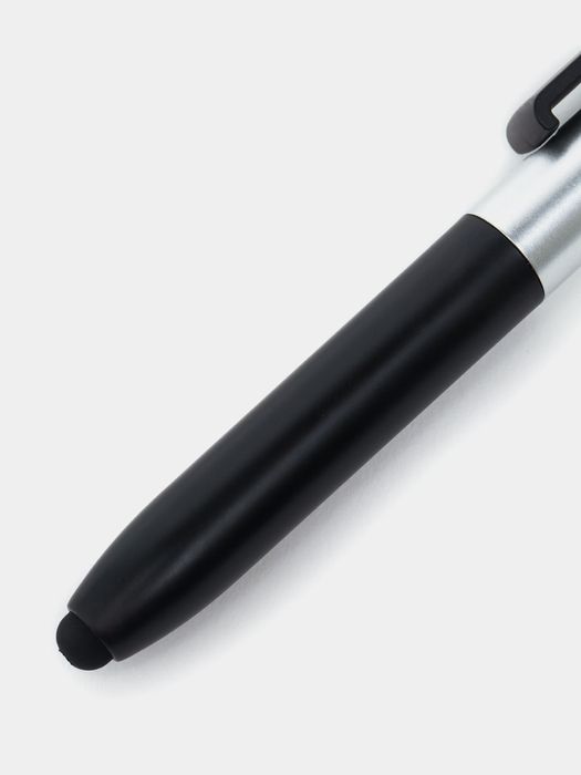 Ручка шариковая 4 в 1, стилус, фонарик, подставка для телефона