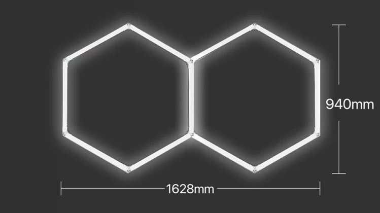 Tavan led honeycomb - lumina rece, neutra sau CCT - 1, 2, 3 hexagoane